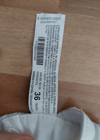 s Beden STRADİVARİUS BEYAZ SKİNNY JEAN