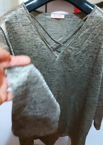 xl Beden V Yaka yarım Kollu Bluz