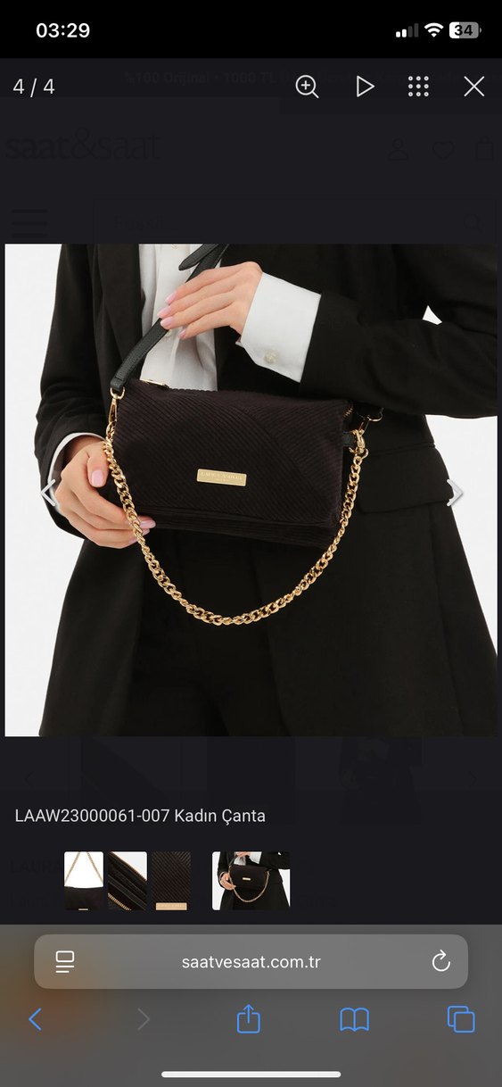 Siyah Zincir Askılı Kadın Çanta - Görsel 2