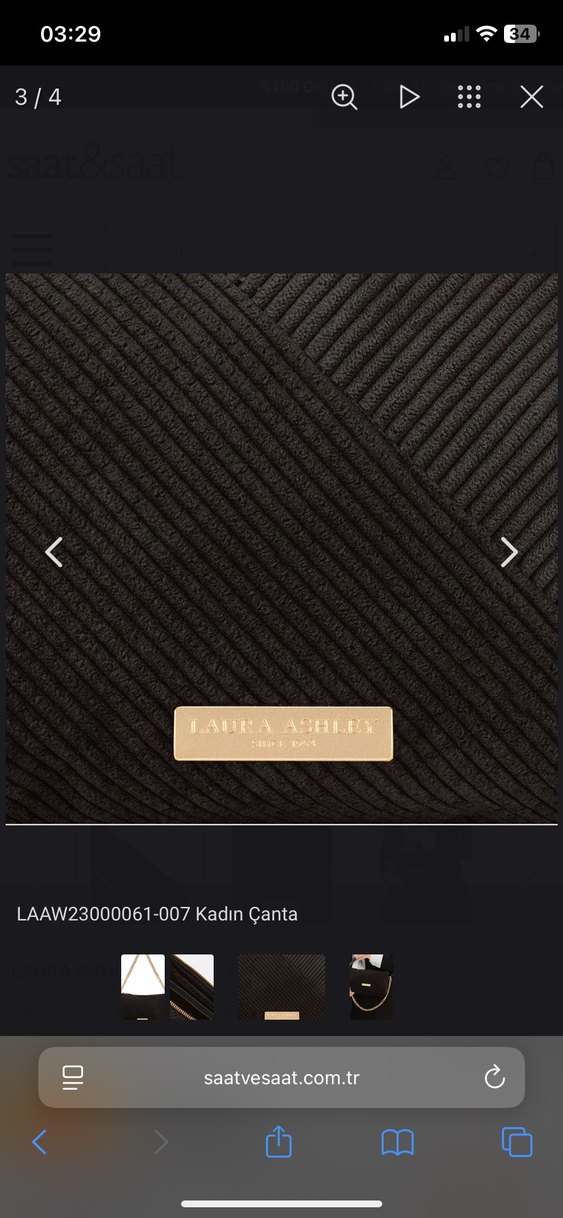 Siyah Zincir Askılı Kadın Çanta - Görsel 3