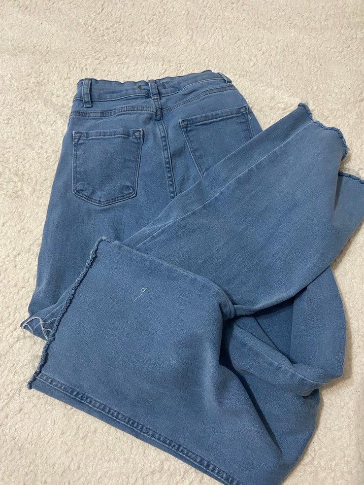 Mavi Rahat Kesim Kadın Denim Pantolon - Görsel 3