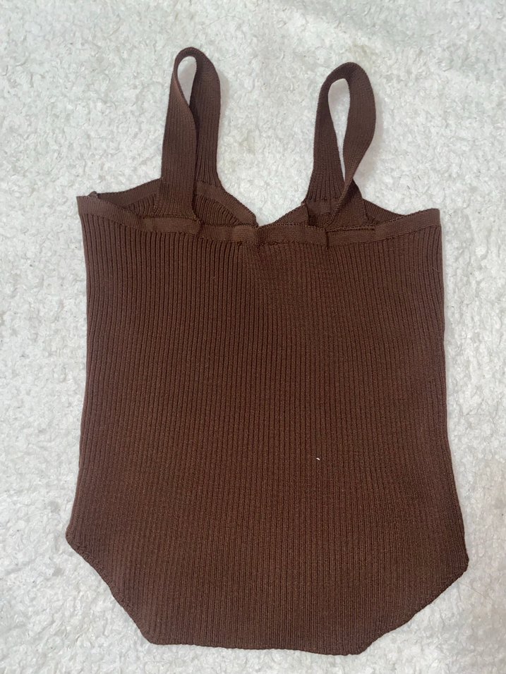 Kahverengi Örme Askılı Kadın büstiyer - Görsel 2