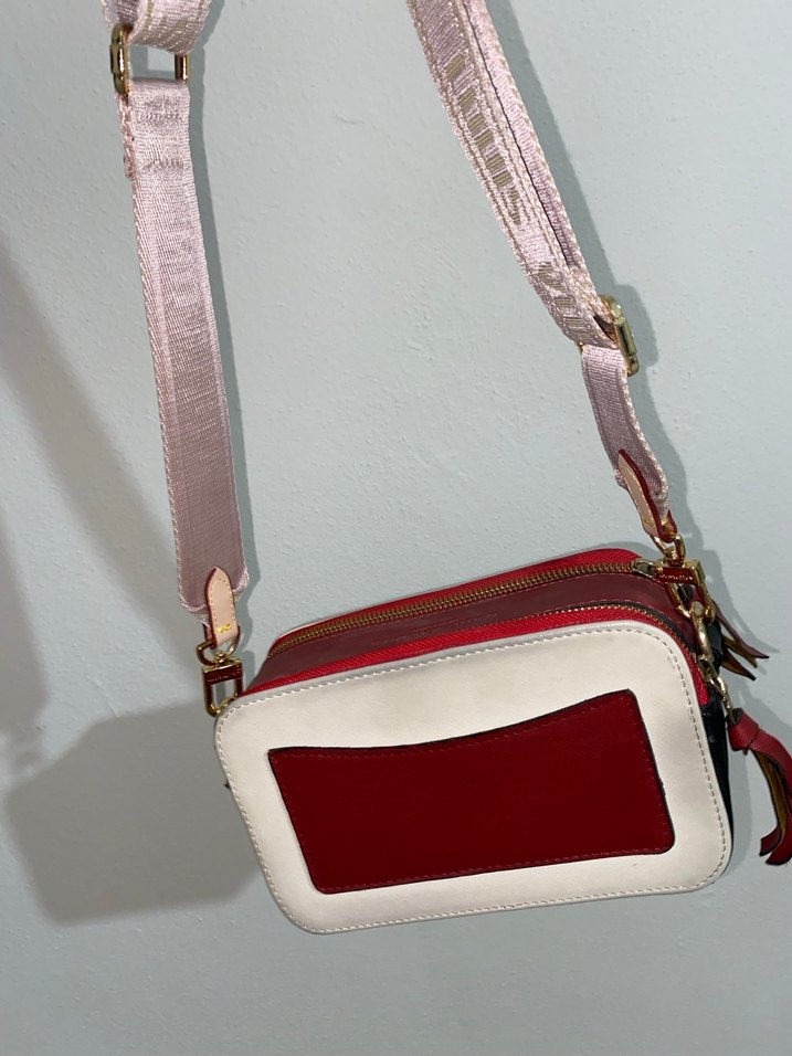 Beyaz Deri Kadın Çapraz Çanta Fermuarlı - Görsel 2