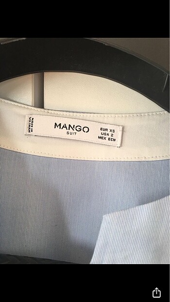 xs Beden mavi Renk Mango Suit Beyaz Mavi Bluz