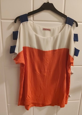 Çok Renkli Drapeli Kadın Bluz - Görsel 2