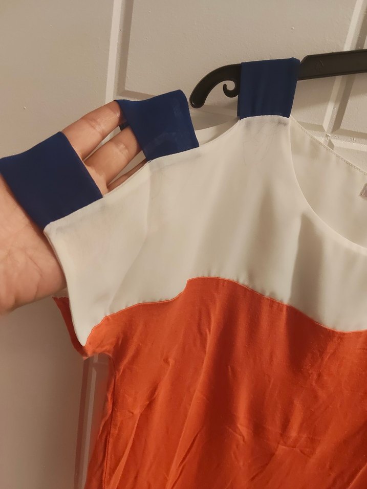 Çok Renkli Drapeli Kadın Bluz - Görsel 3