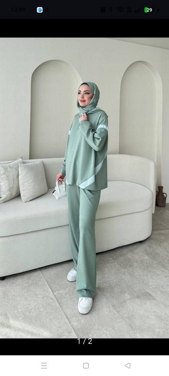 Pastel Yeşil Kadın Günlük Takım - Görsel 2