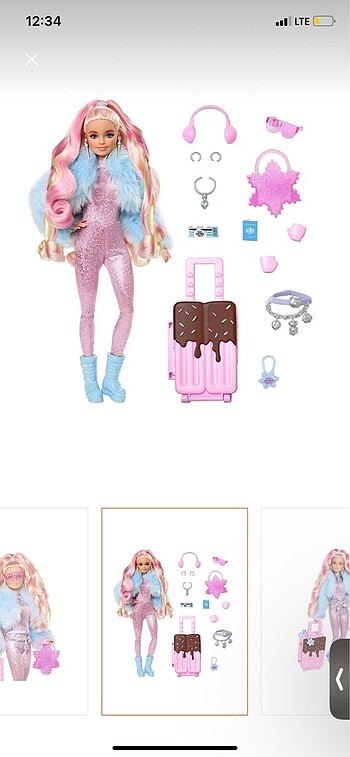 Barbie BARBİE EXTRA SEYAHAT BEBEK KAR TEMALI