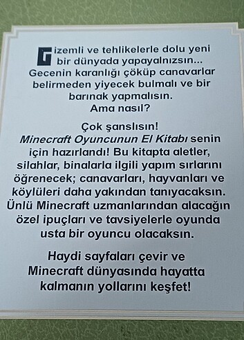  Beden Minecraft Oyuncunun el kitabı