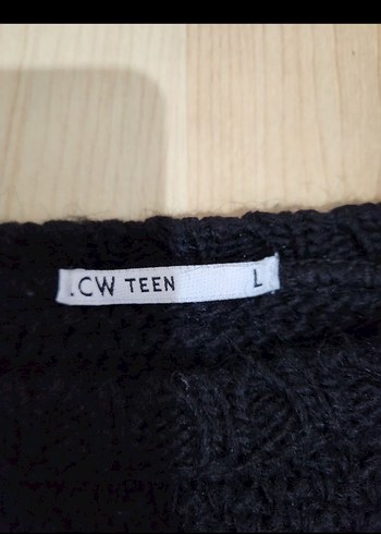 Bohem Etnik Desenli Siyah Triko Kazak - Görsel 5