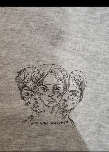 Gri Kapüşonlu Salaş Kadın Sweatshirt - Görsel 7