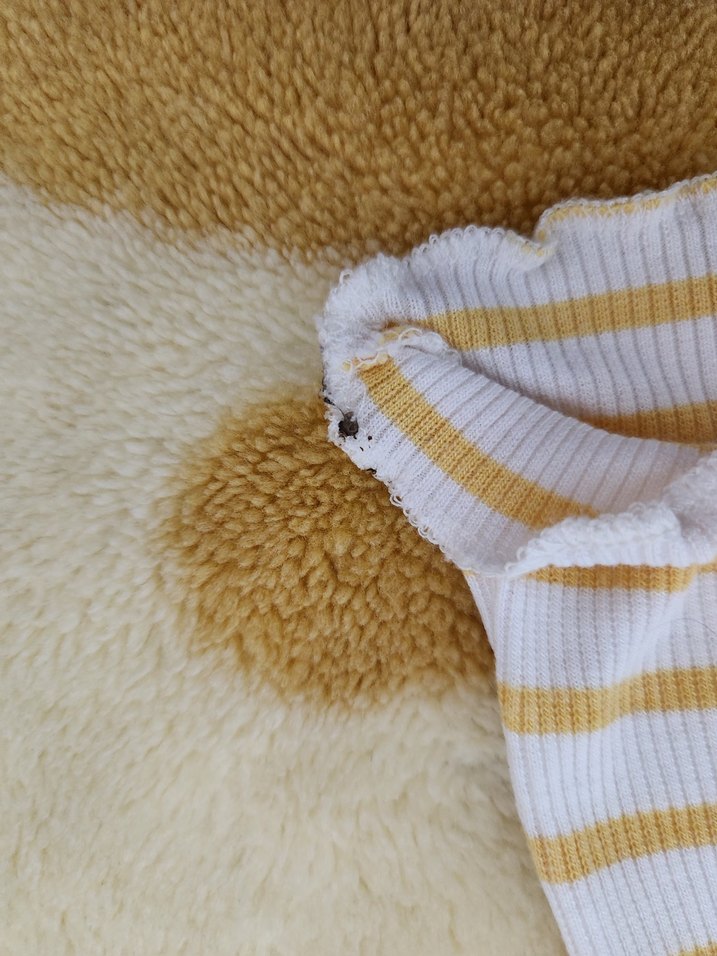 sarı Çizgili Kısa Kollu Kadın Tişört - Görsel 5