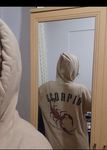 Kapüşonlu Kadın Sweatshirt Camel Renk - Görsel 7