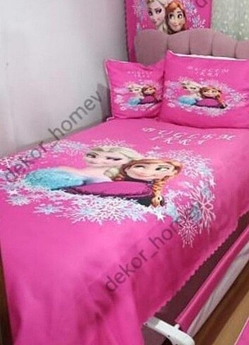 Elsa baskılı yatak ortusu