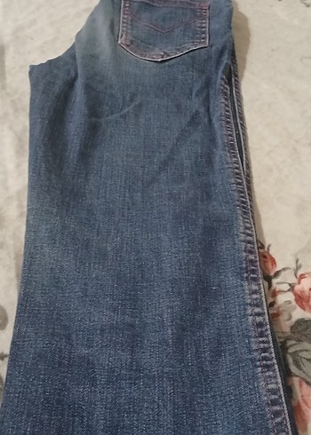 11-12 Yaş Beden Renkli Nakışlı Kız Denim Pantolon