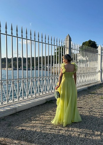 Uzun Kadın AbiyeElbise 36-34 4 saat giyildi özel tasarım - Görsel 2