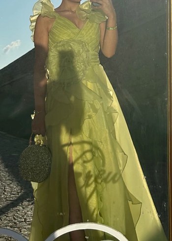 Uzun Kadın AbiyeElbise 36-34 4 saat giyildi özel tasarım - Görsel 3