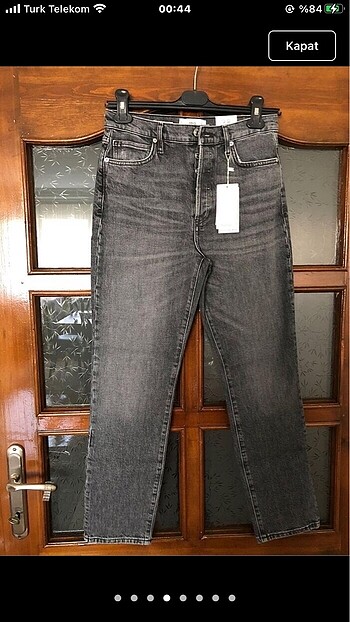38 Beden gri Renk Mango Mom Jean