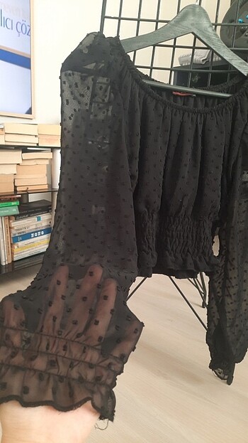 Zara Siyah puantiyeli bluz 
