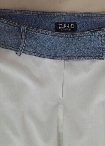 s Beden beyaz Renk Kumaş İspanyol paça pantolon 