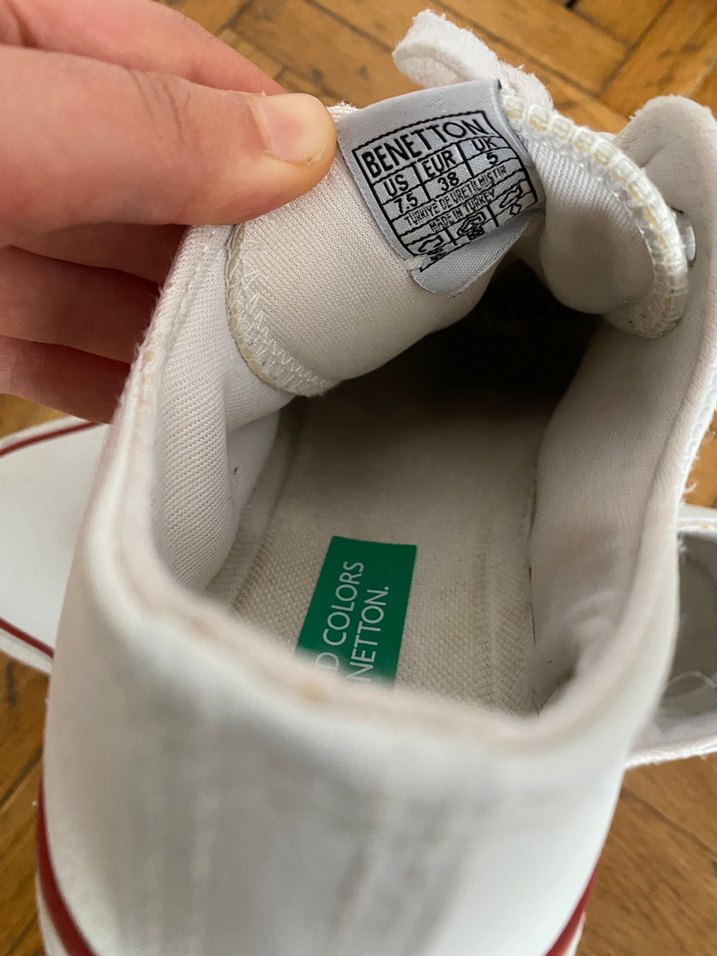 Beyaz Convers Platform Topuklu Bağcıklı Kadın Spor Ayakkabı - Görsel 5