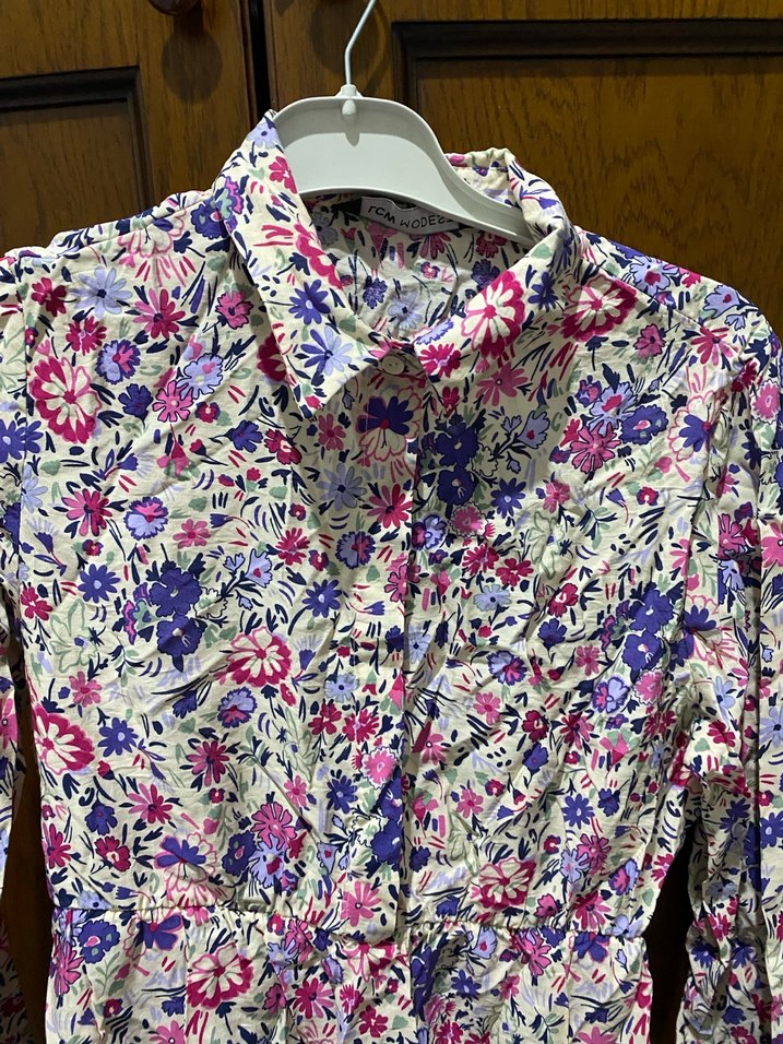 Çiçek Desenli Uzun Bohem Elbise - Görsel 2