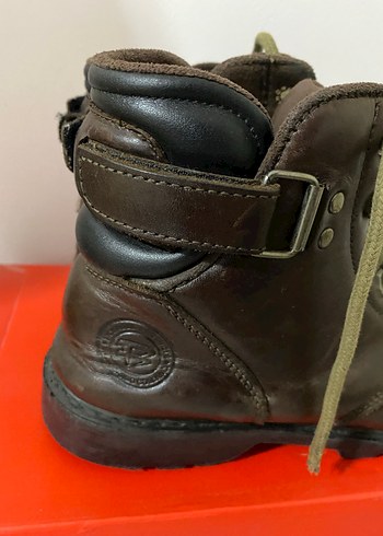 Kahverengi Deri Erkek Biker Bot - Görsel 2