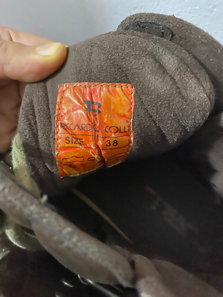 Kahverengi Deri Erkek Biker Bot - Görsel 4