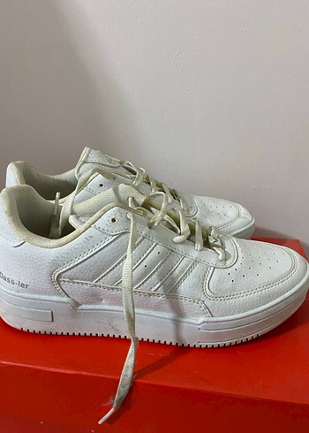 Beyaz Kadın Spor Ayakkabı Stiletto Topuklu - Görsel 2