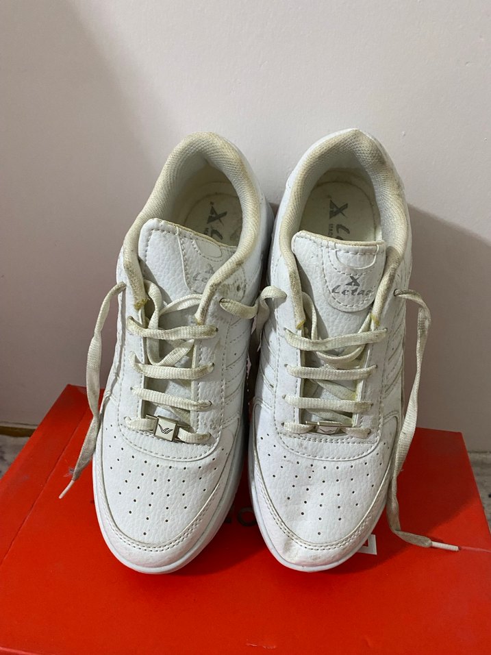 Beyaz Kadın Spor Ayakkabı Stiletto Topuklu - Görsel 3