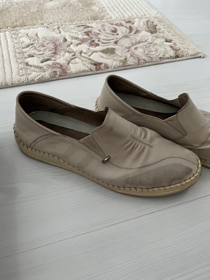 Bej Deri Erkek Espadril - Görsel 3