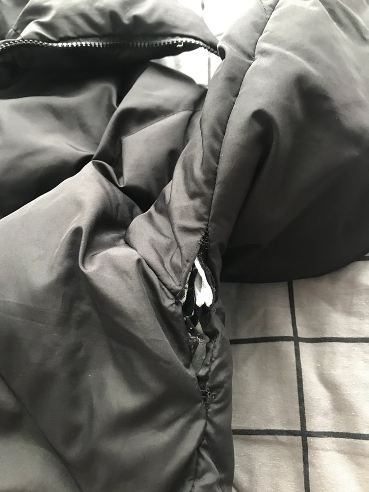 Siyah Kadın Midi Kış Montu, Fermuarlı - Görsel 2