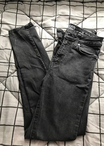 Gri Rahat Kesim Kadın Midi Kot Pantolon - Görsel 8