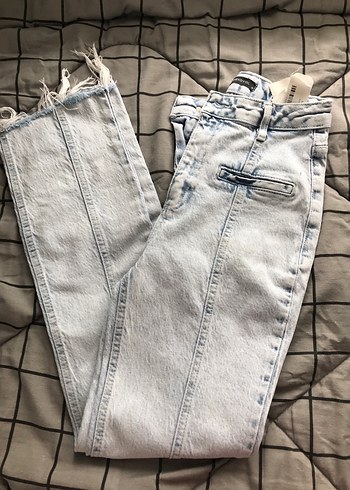 Gri Rahat Kesim Kadın Midi Kot Pantolon - Görsel 6