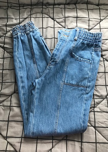 Gri Rahat Kesim Kadın Midi Kot Pantolon - Görsel 4