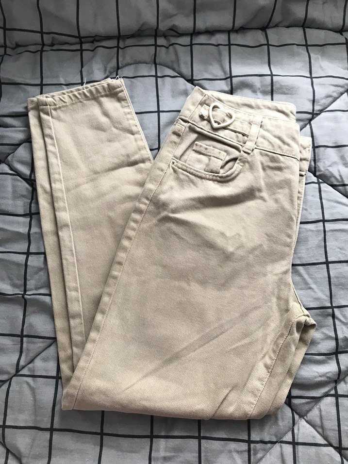 Gri Rahat Kesim Kadın Midi Kot Pantolon - Görsel 3