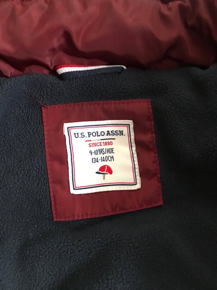 Bordo Kapüşonlu Çocuk Mont - Görsel 2