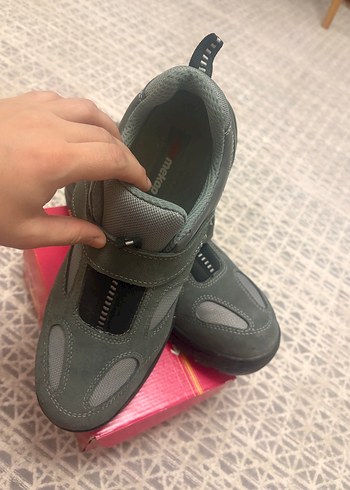 Gri Erkek Spor Outdoor Ayakkabı Velcro çelik ucu - Görsel 6