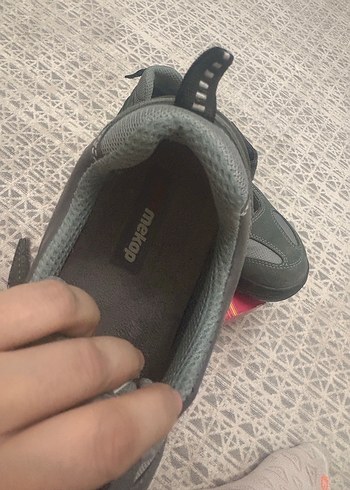 Gri Erkek Spor Outdoor Ayakkabı Velcro çelik ucu - Görsel 4