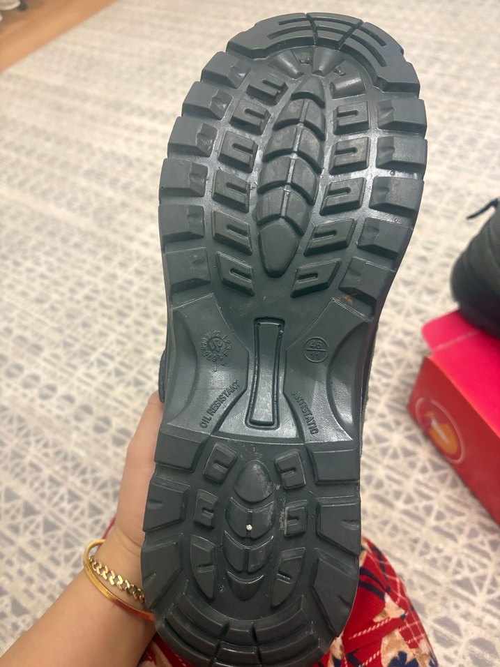 Gri Erkek Spor Outdoor Ayakkabı Velcro çelik ucu - Görsel 2