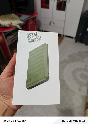 IKOS K7 4G 2 SIM Işıltılı Açık Haki Power Bank - Görsel 2
