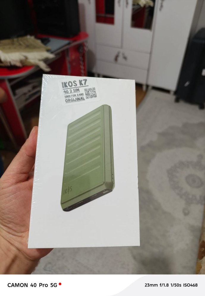 IKOS K7 4G 2 SIM Işıltılı Açık Haki Power Bank - Görsel 2