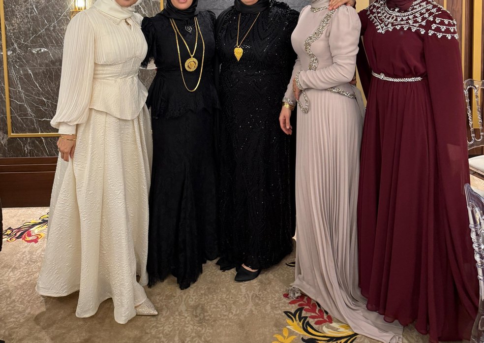 Bordo İşlemeli Uzun Abiye Elbise - Görsel 5