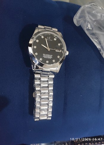 Parlak Altın Erkek Kol Saati - Görsel 8