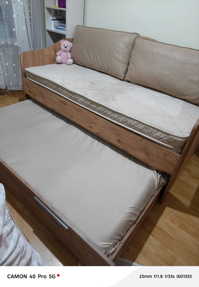 Bej ve Gri Çocuk Yatağı - Görsel 4