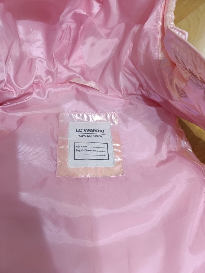 LCw Kız Çocuk Parlak Pembe Kapüşonlu Şişme Yelek - Görsel 4
