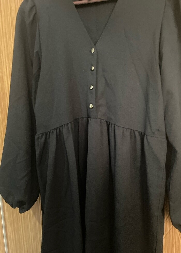 L beden siyah şık elbise - Görsel 5