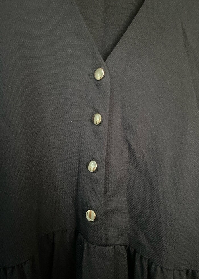 L beden siyah şık elbise - Görsel 3