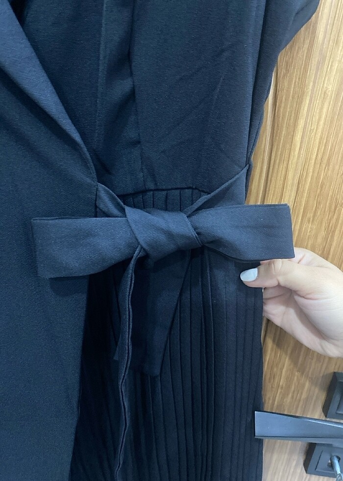 Ofis stili ceket elbise bağlama detaylı 42 beden - Görsel 5