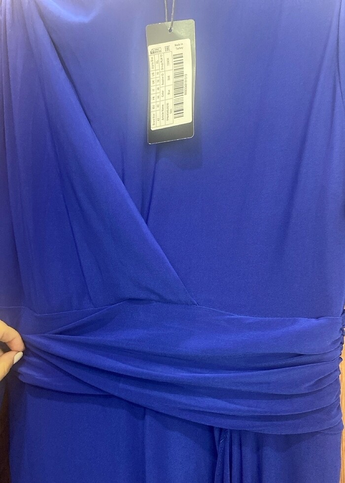 Lacivert gece elbisesi 42 beden - Görsel 4
